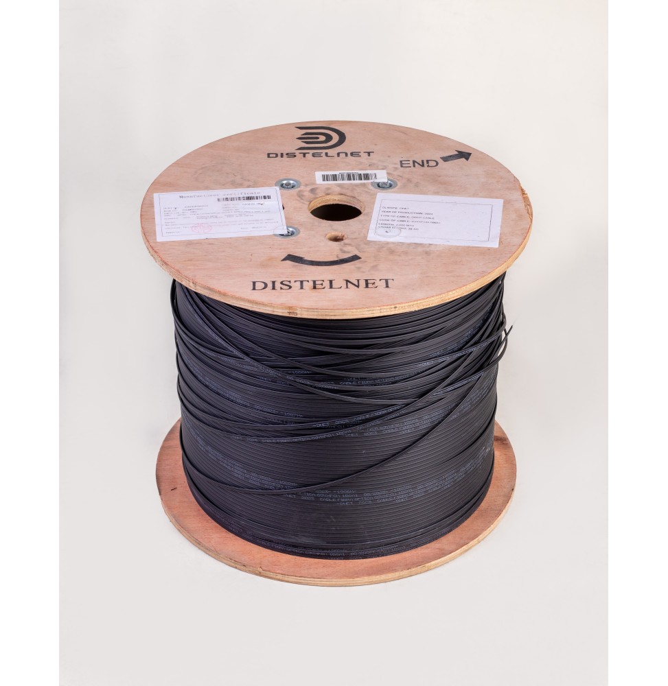 O.F. drop 2wires, with messenger, G-657-A1, LSZH, black, .062 Miles/roll O.F. drop 2wires, with messenger, G-657-A1, LSZH, black, .062 Miles/roll