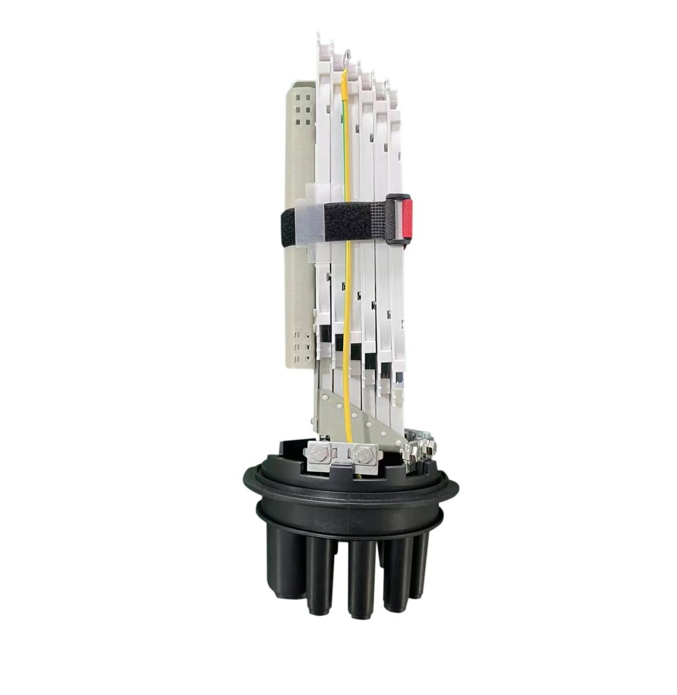 Dome Type Splice Sleeve 144 Wires oval port and 6 outlets Dome Type Splice Sleeve 144 Wires oval port and 6 outlets